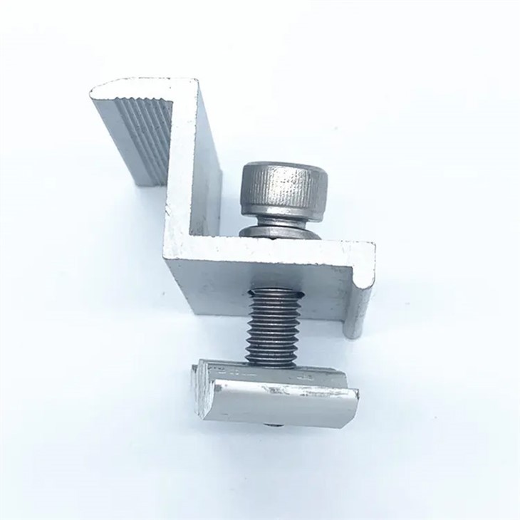 End clamp solar panel component par