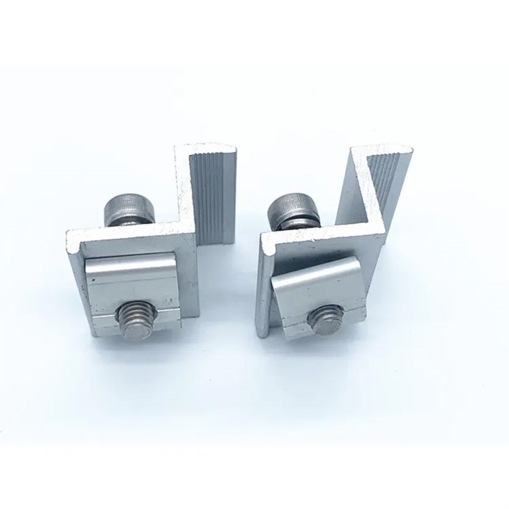 End clamp solar panel part
