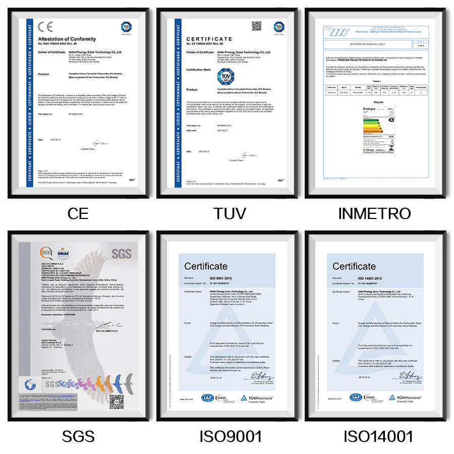 Trina vertex S certificates Trina vertex S certificates